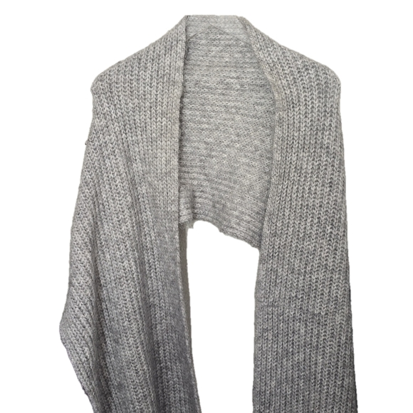 Long Warm Gray Shawl - Picture 2 of 4